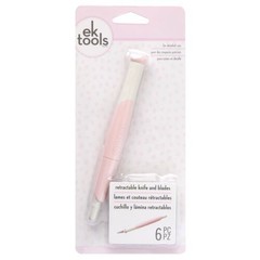 Retractable Knife PINK EK Success Includes 6 Blades 54000020 by American Crafts