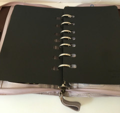 Franklin Covey Light Purple Full Grain Leather CL 12215 7 Ring Binder Organizer