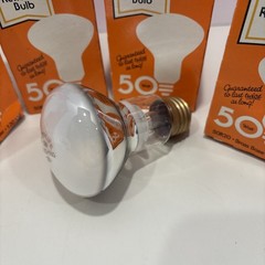 (4) SLI Lighting 50R20 White Indoor Reflector Light Bulb 50W R20 130V NIB. L-21