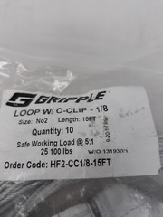 Lot of 10 Gripple Loop 200LBS 10ft HF2-CC1/8-15FT with Locks
