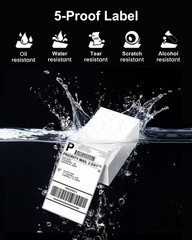 4×6 Thermal Labels for Shipping Label Printer – 500PCS Purple Mailing Labels …