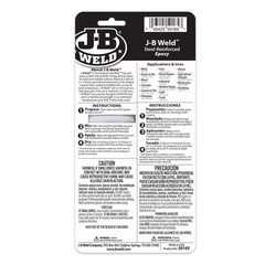 J-B Weld Original Steel Reinforced Epoxy Syringe, High Strength, 2 Pack, Dark