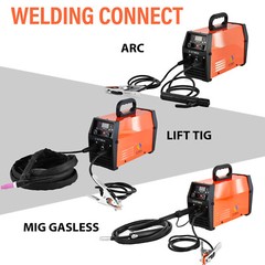 HITBOX 3 in 1 MIG Welder 110V 220V DC MMA LIFT TIG MIG Welding Machine Flux Core