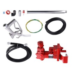 15GPM 12V Fuel Transfer Pump w/Nozzle Kit for Gas Diesel Kerosene New
