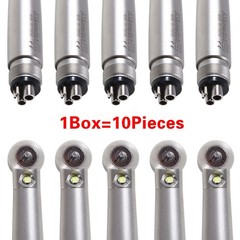 10 PCS Dental LED E-Generator Fiber Optic High Speed Handpiece 4 Hole NSK Style