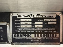 Baldwin Model 105 Count-o-veyor 220/440 V, 2.8/1.4 A, 1/4 HP