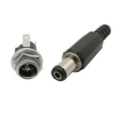 40 PCS MALE BARREL JACK PLUG FEMALE SOCKET PANEL MOUNT DC 12V POWER CONNECTORS*
