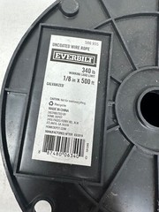 Everbilt 1/8 in. x 500 ft. Galvanized Steel Uncoated Wire Rope 340lb Limit