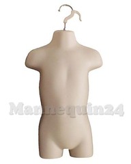 Flesh Kids’ Mannequin Torsos -Set Child Toddler Dress Forms +2 Hangers & 1 Stand