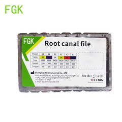 21/25MM Dental Endo Rotary Files Blue Taper NITI Endodontic Root Files 6pcs/pack