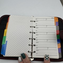 Worthington Pocket Planner Day Runner Floral Personal Organizer Binder 1990s