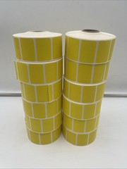 1.5X1 inch 1″ Core Yellow Thermal Direct Barcode Labels 1375 L/R And 12 R/C