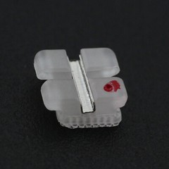 Orthodontic Ceramic Brackets w/Metal Slot 022 018 Roth MBT 3 Hook Braces Clarity