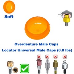 US 20Pcs Overdenture Abutment Retention Caps For Dental Locator Inserts Implant