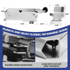 1-10X FOR KASON 1094 SURECLOSE HYDRAULIC DOOR CLOSER WITH FLUSH TO 3/4 INCH HOOK