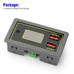 12V 24V Dual USB DC LED Digital Display Car Automotive Voltmeter Battery Monitor
