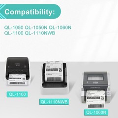 3x DK1241 Standard Shipping Labels 152mm x 101mm W/Cartridge for Brother QL-1100