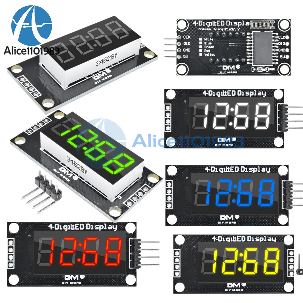 0.36″ inch 7-Segment 4Digit LED Display TM1637 Clock Digital Tube Module 5 Color