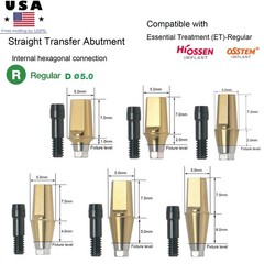 Dental Lab Fit Hiossen ET Straight Abutment Titanium Prosthetic Abutment OSS M/R