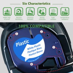 10PK Compatible Dymo LetraTag Refill 91331 12mm White Plastic Label Tape LT-100H