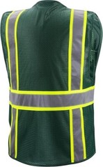 Green Two Tones Safety Vest ,With Multi-Pocket Tool