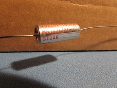 .022uF 10% 400V Sprague M83421-01-5114R Metallized Polycarbonate Axial Capacitor