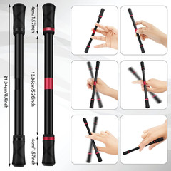 4 Pieces Pen Spinning Mod – Silver, Black, Red, Blue, Office Supplies
