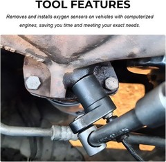 Offset Oxygen Sensor Socket, 3/8-Inch Drive 7/8-Inch 22 mm O2 Color: 1/2, 1pcs