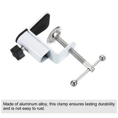 0.47″ Mount Dia. Universal C-Clamp Table Lamp Mic Arm Desk Clamp, White