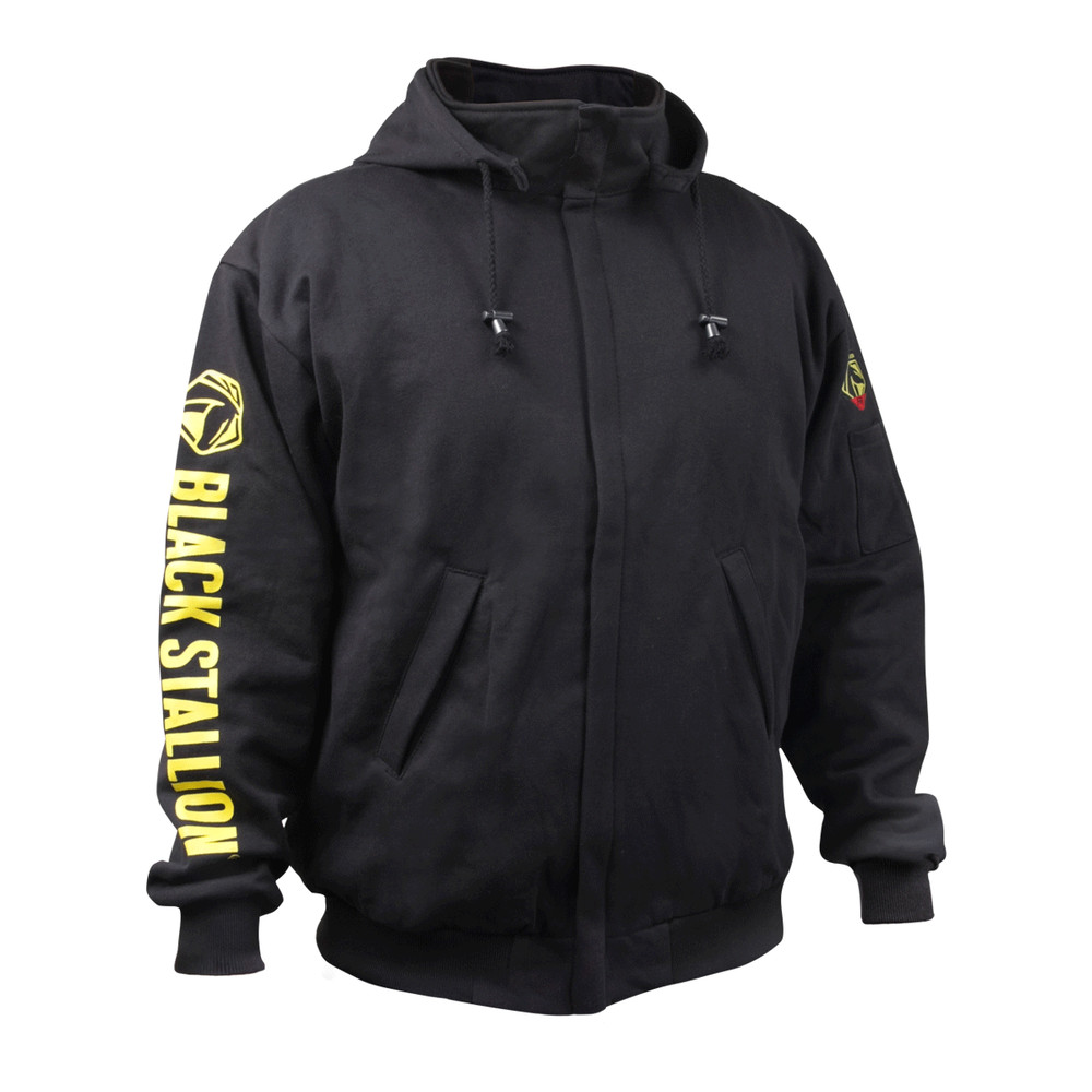 Revco JF1331 TruGuard Black Stallion FR Cotton Hooded Hoody Sweatshirt