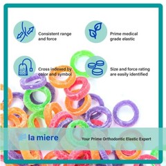 Heavy Neon Latex Orthodontic Elastic Bands 100 Count Dental Rubber 5/16 Inch New