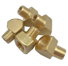 5pcs 1/8″ NPT Female x 1/8″ NPT Male 45 Degree Barstock Street Elbow Brass Pi…