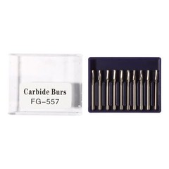 100X FG 557 Carbide Burs – Friction Grip for High-Speed Handpieces, Midwest Type