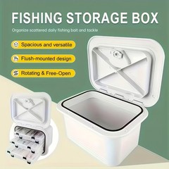 ABS Marine Storage Box with Deck Cover Hatch Lid for Organized Fishing Storage