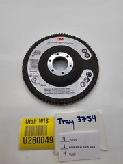 (QTY 4) 3M Flap Disc 30957 Green 577F 13300 Max RPM FN00510