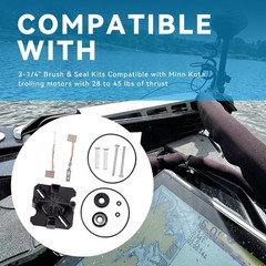 3-1/4″ Brush & Seal Kits Compatible with Minn Kota trolling motors,Brush & Se…