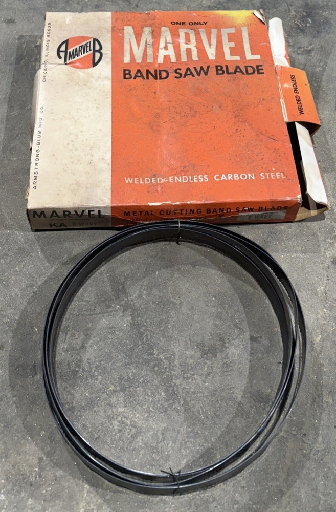 Marvel Metal Cutting Band Saw Blade KA 8 Wavy 10’5” X 3/4” Width X .032 Gauge