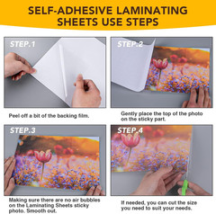 25 Pack Self Adhesive Laminating Sheets, 9 X 12 Inch, Clear Sticker Laminate ..