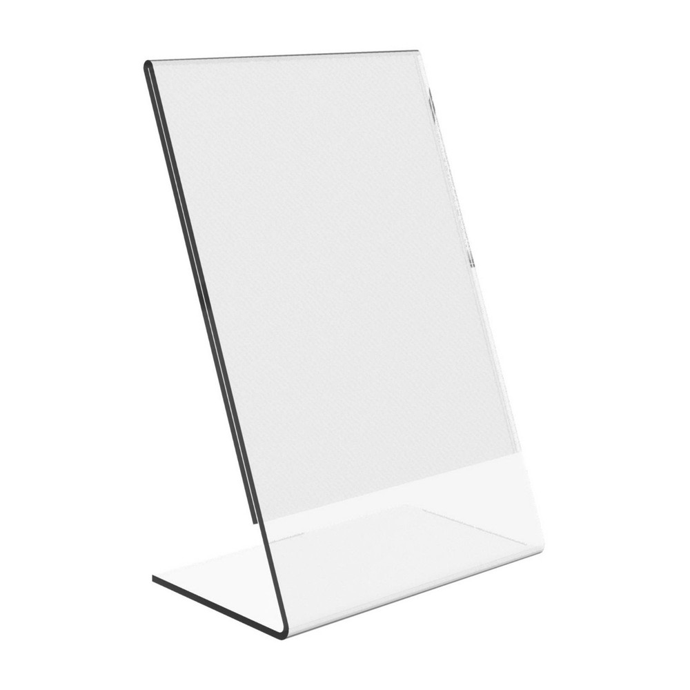 Dazzling Displays 25 Acrylic 4″ x 6″ Slanted Sign Holders