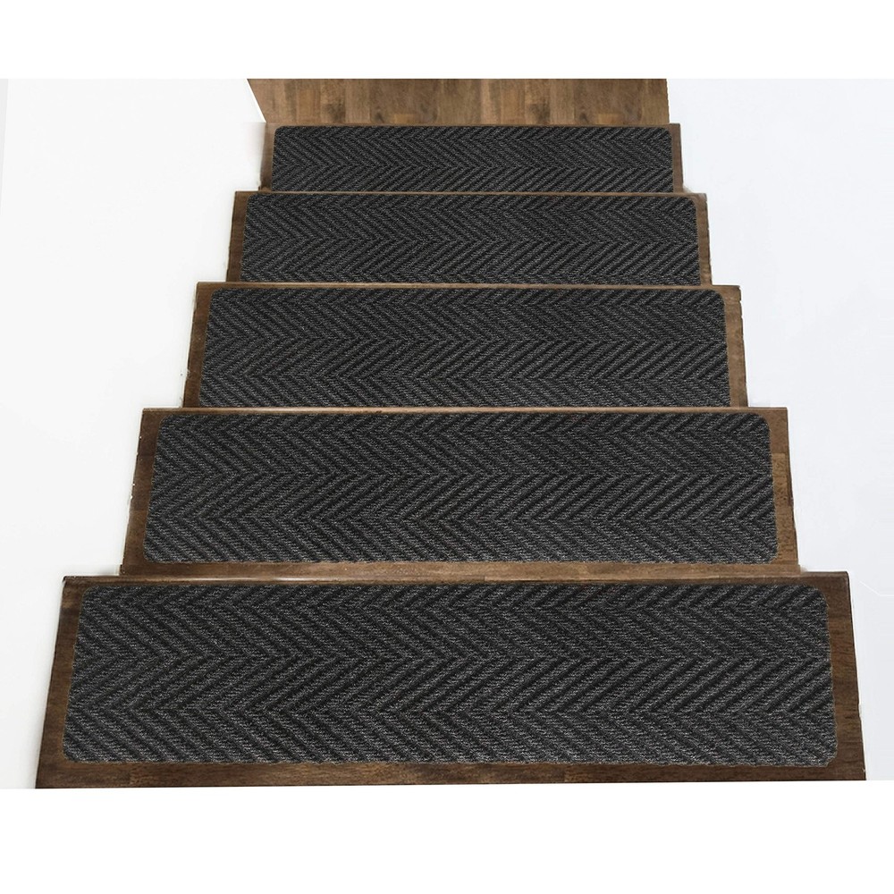 Indoor and Outdoor Carpet Stair Treads – 32″ x 8″ Non-Slip Stair Treads Carpe…