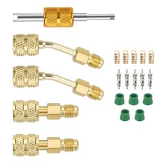 R410A Adapter 5/16″ to 1/4″ SAE Flare For HVAC Maintenance Vacuum Connection