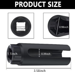 Sensor Socket, 7/8 inch O2 Sensor Socket for Automotive Replaceme Color: Small