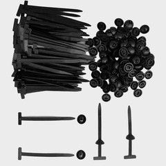 50 PCS Nylon Universal Cable Tie Buckle，Heavy Duty Self-Locking Zip Ties Holder