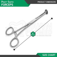 Pratt Smith Hemostatic Forceps 6″ T-shaped Jaws With Tissue Grasping Serrations