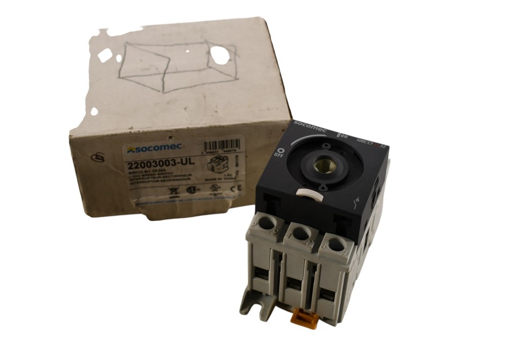Socomec 22003003-UL Disconnect Load Break Switch 32A 600VAC