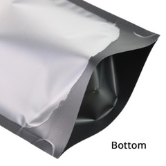 5x7in Matte Clear Front Black Back Mylar Stand up Zip Lock Bag w/Machine B03