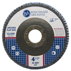 Benchmark Abrasives 4.5″ Premium Zirconia Type 27 Flap Discs Grinding Wheels …