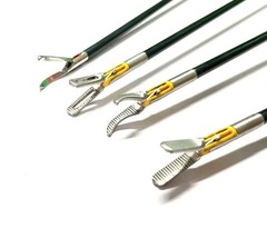 5pcs Laparoscopic Bipolar Forceps With Cable SS 5mmx330mm Instrument CE Approved