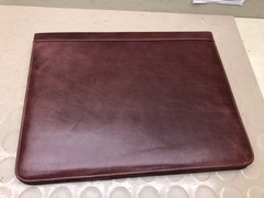 Vintage Padfolio 8.5×11 Letter Portfolio Pen Slot Burgundy