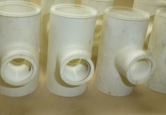 Lot of 10 PVC T Tee Fitting 1″ x 1/2″ Slip x Threaded x Slip